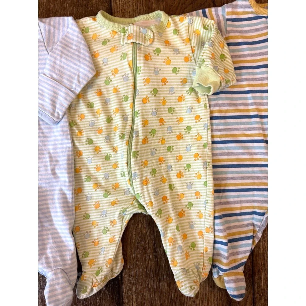 Baby Boy Newborn Sleepers Zippered Outfits Clothes Bundle Sleep‎ N Play Lot Lion